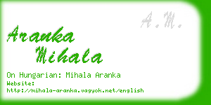 aranka mihala business card